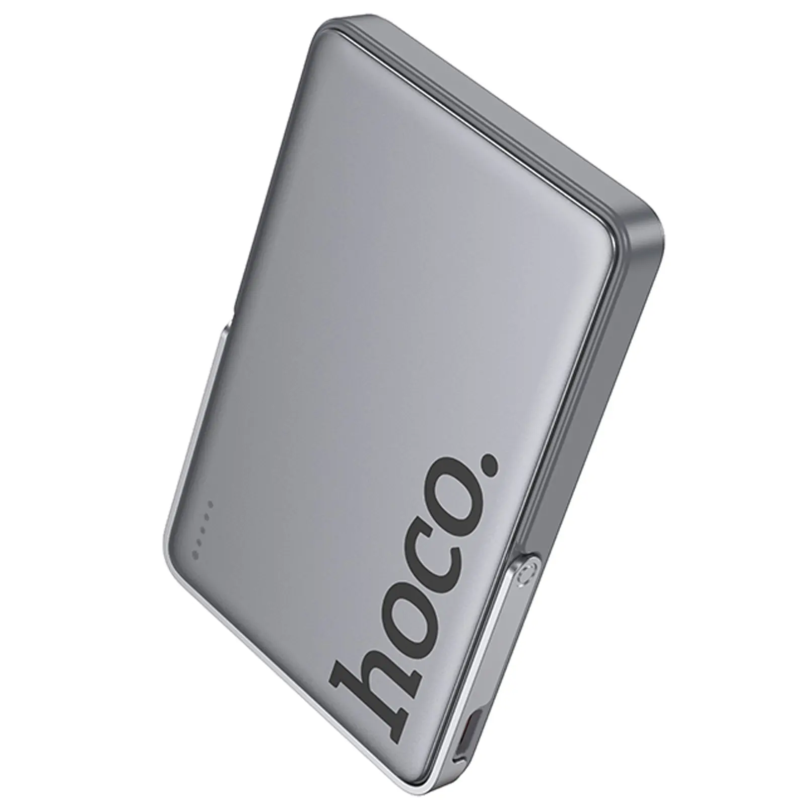 Портативное ЗУ Power Bank Hoco Q36 Sunlight magnetic suction+holder PD20W с БЗУ 5000 mAh, Metal grey 3, купить оптом с доставкой