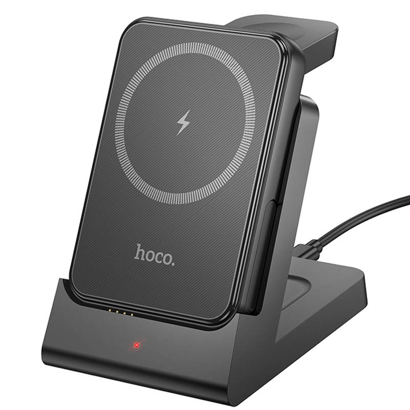 Портативний ЗП Power Bank + зарядная станция Hoco J149 Victory 3in1 magnetic з БЗП 5000 mAh на малюнкі №4