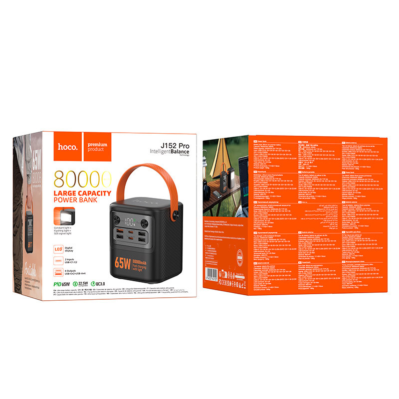 Портативний ЗП Power Bank Hoco J152 Pro Tough PD65W 80000 mAh на малюнкі №4