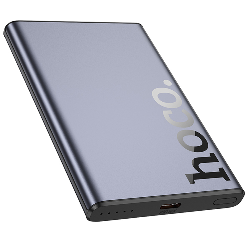 Портативное ЗУ Power Bank Hoco Q32 Bird PD20W с БЗУ 5000 mAh, Metal gray 1, купить оптом с доставкой