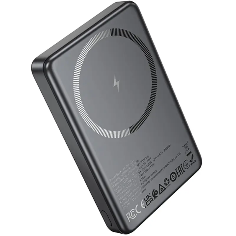 Портативное ЗУ Power Bank Hoco Q34 Clever PD20W с БЗУ 10000 mAh, Metal gray 2, купить оптом с доставкой