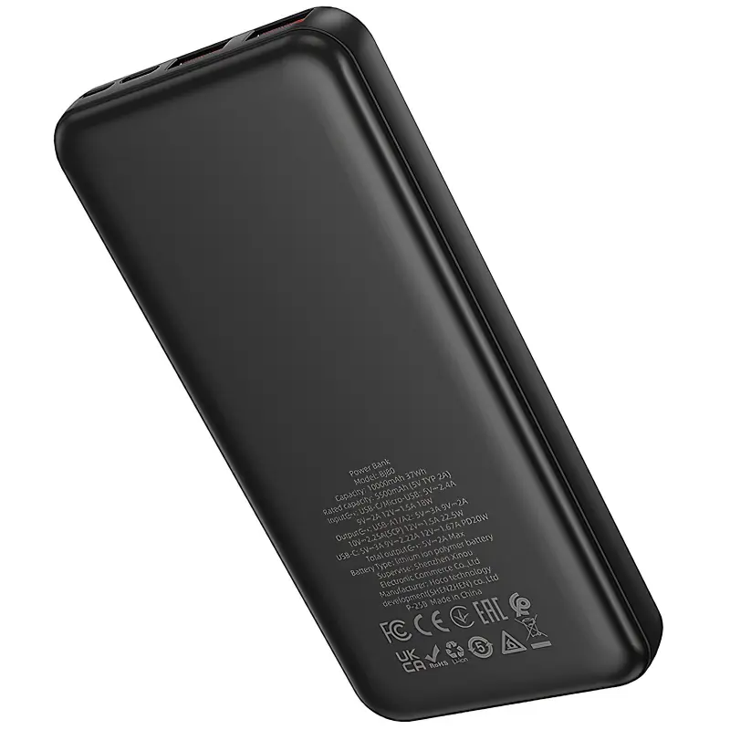 Портативное ЗУ Power Bank Borofone BJ80 Clever 22.5W+PD20W 10000 mAh, Black 3, купить оптом с доставкой