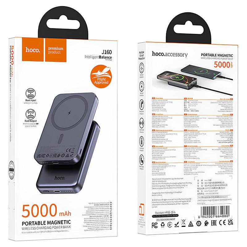 Портативное ЗУ Power Bank Hoco J160 Original с БЗУ 5000 mAh на картинке №2