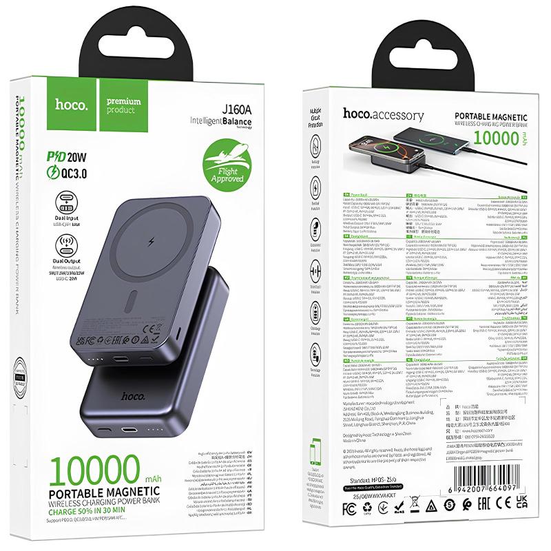 Портативное ЗУ Power Bank Hoco J160A Original PD20W с БЗУ 10000 mAh на картинке №2