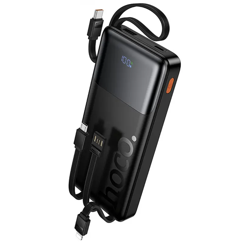 Портативний ЗП Power Bank Hoco J156 Founder 22.5W+PD20W with 4 cables 10000 mAh, купити оптом з доставкою