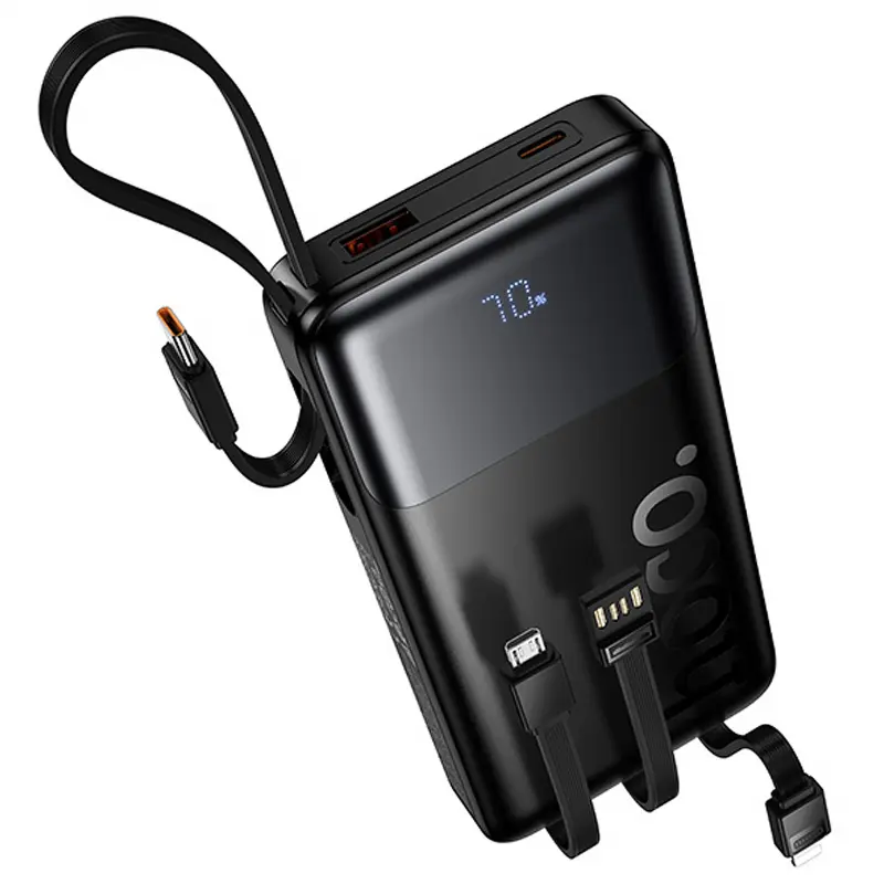 Портативний ЗП Power Bank Hoco J156 Founder 22.5W+PD20W with 4 cables 10000 mAh, Black 1, купити оптом з доставкою