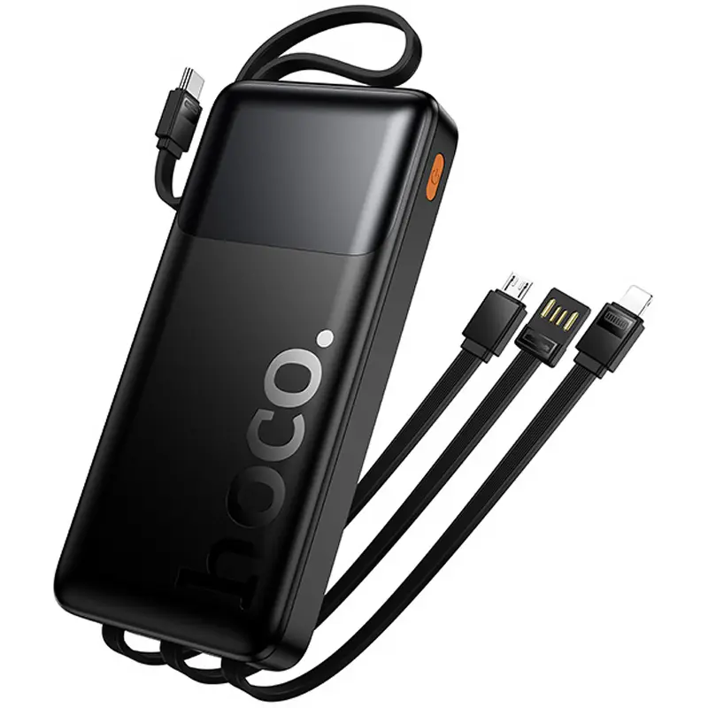 Портативний ЗП Power Bank Hoco J156 Founder 22.5W+PD20W with 4 cables 10000 mAh, Black 3, купити оптом з доставкою