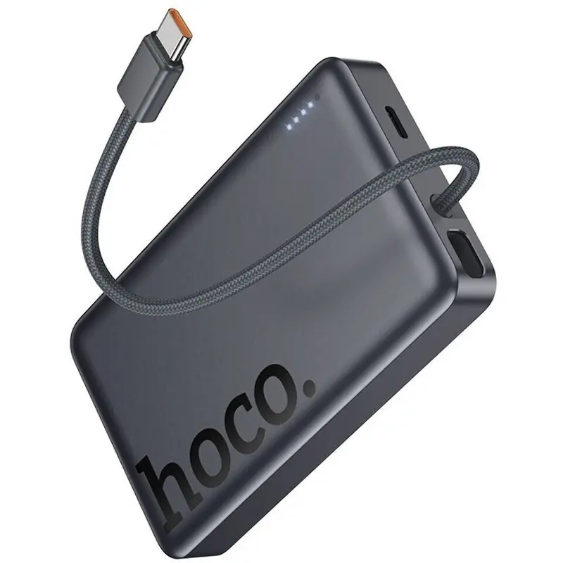 Портативное ЗУ Power Bank Hoco Q44 Origen PD45W с БЗУ with cable 10000 mAh, Metal gray 2, купить оптом с доставкой