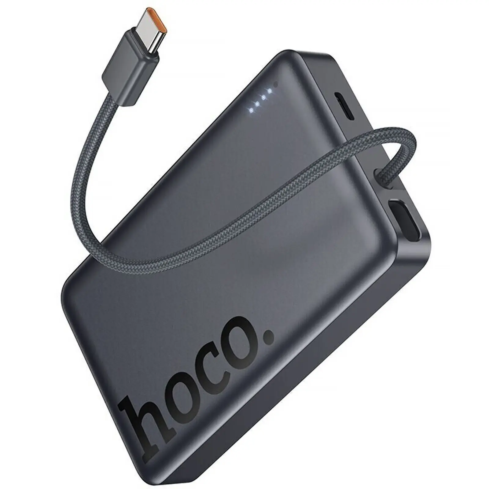 Портативное ЗУ Power Bank Hoco Q44 Origen PD45W с БЗУ with cable 10000 mAh, Metal gray 2, купить оптом с доставкой