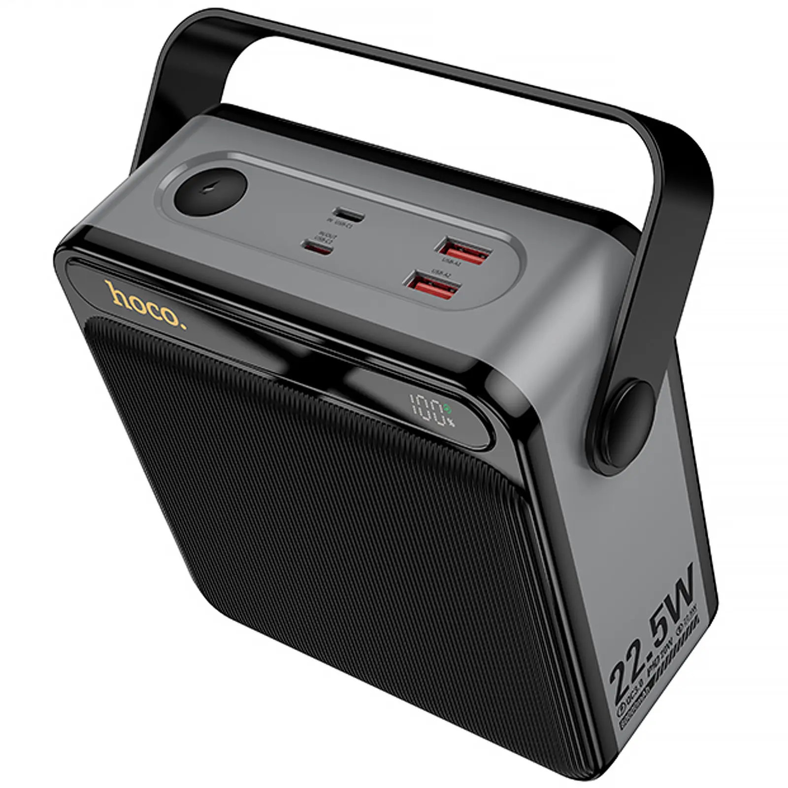 Портативний ЗП Power Bank Hoco J161 Power 22.5W+PD20W with lighting 80000 mAh, Black / Gray 2, купити оптом з доставкою