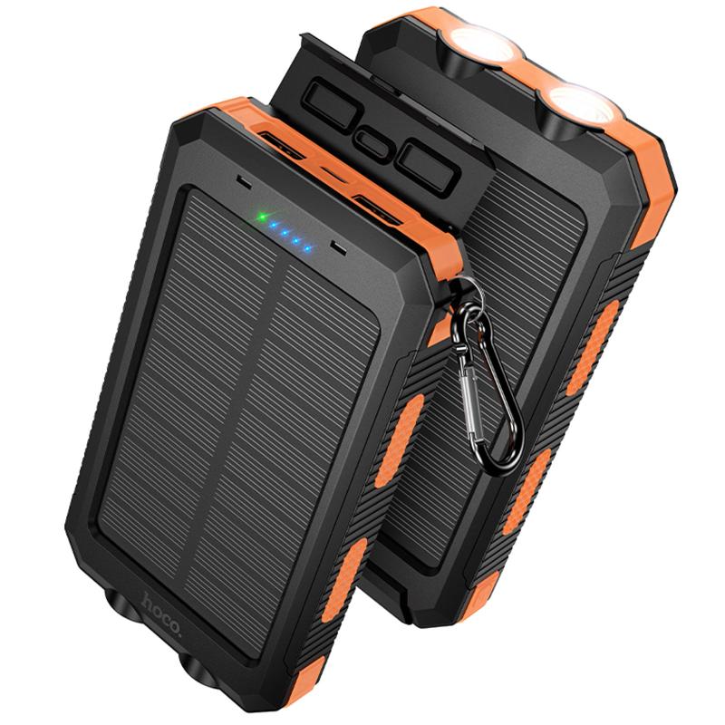 Портативное ЗУ Power Bank Hoco J164 Platinum solar 10.5W with lighting 8000 mAh на картинке №1