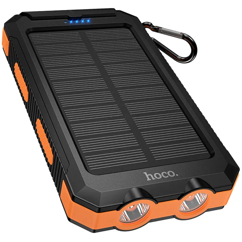 Портативное ЗУ Power Bank Hoco J164 Platinum solar 10.5W with lighting 8000 mAh, Black 1, купить оптом с доставкой
