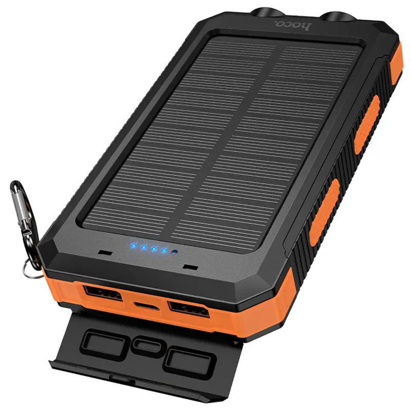 Портативное ЗУ Power Bank Hoco J164 Platinum solar 10.5W with lighting 8000 mAh, Black 3, купить оптом с доставкой