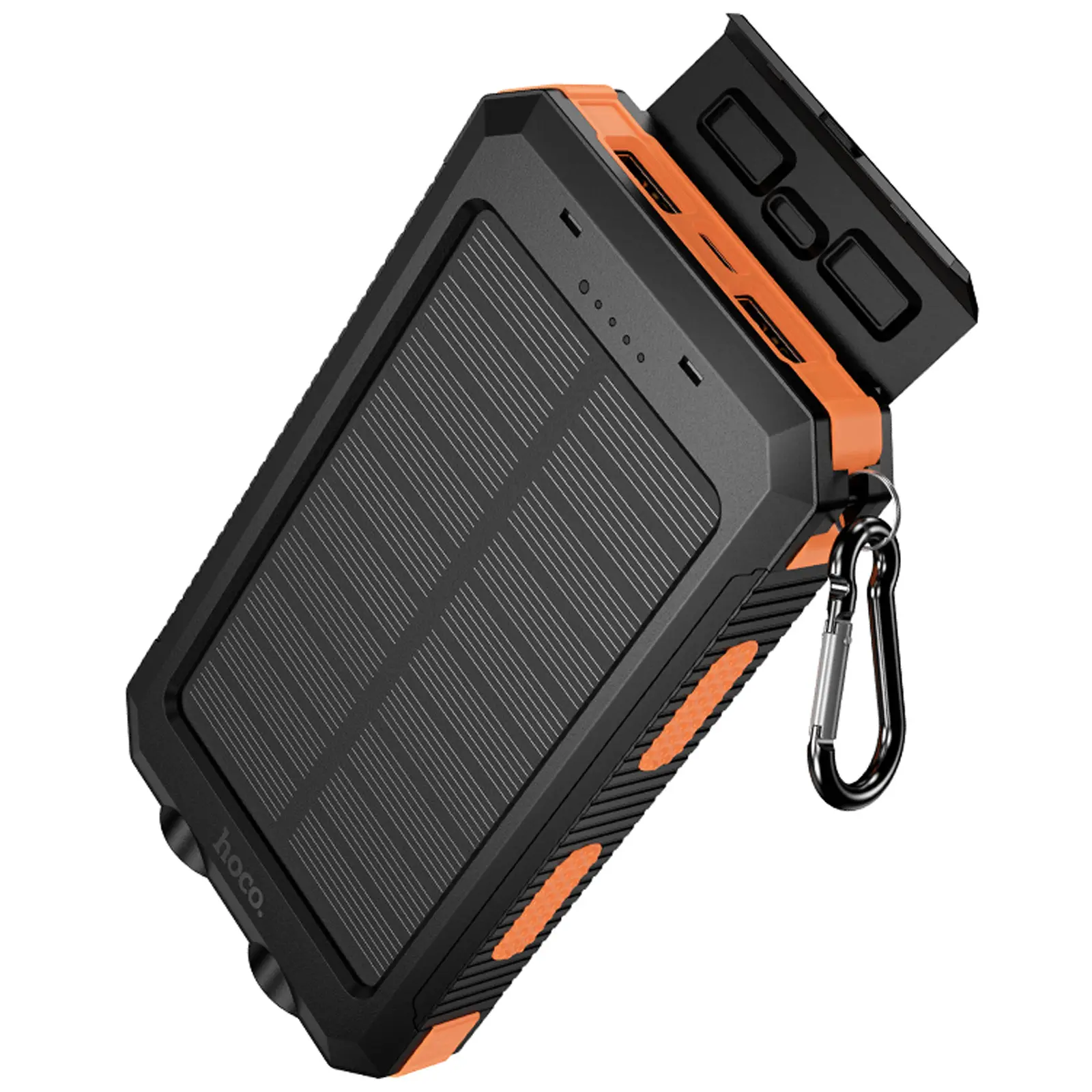 Портативное ЗУ Power Bank Hoco J164 Platinum solar 10.5W with lighting 8000 mAh, Black 4, купить оптом с доставкой