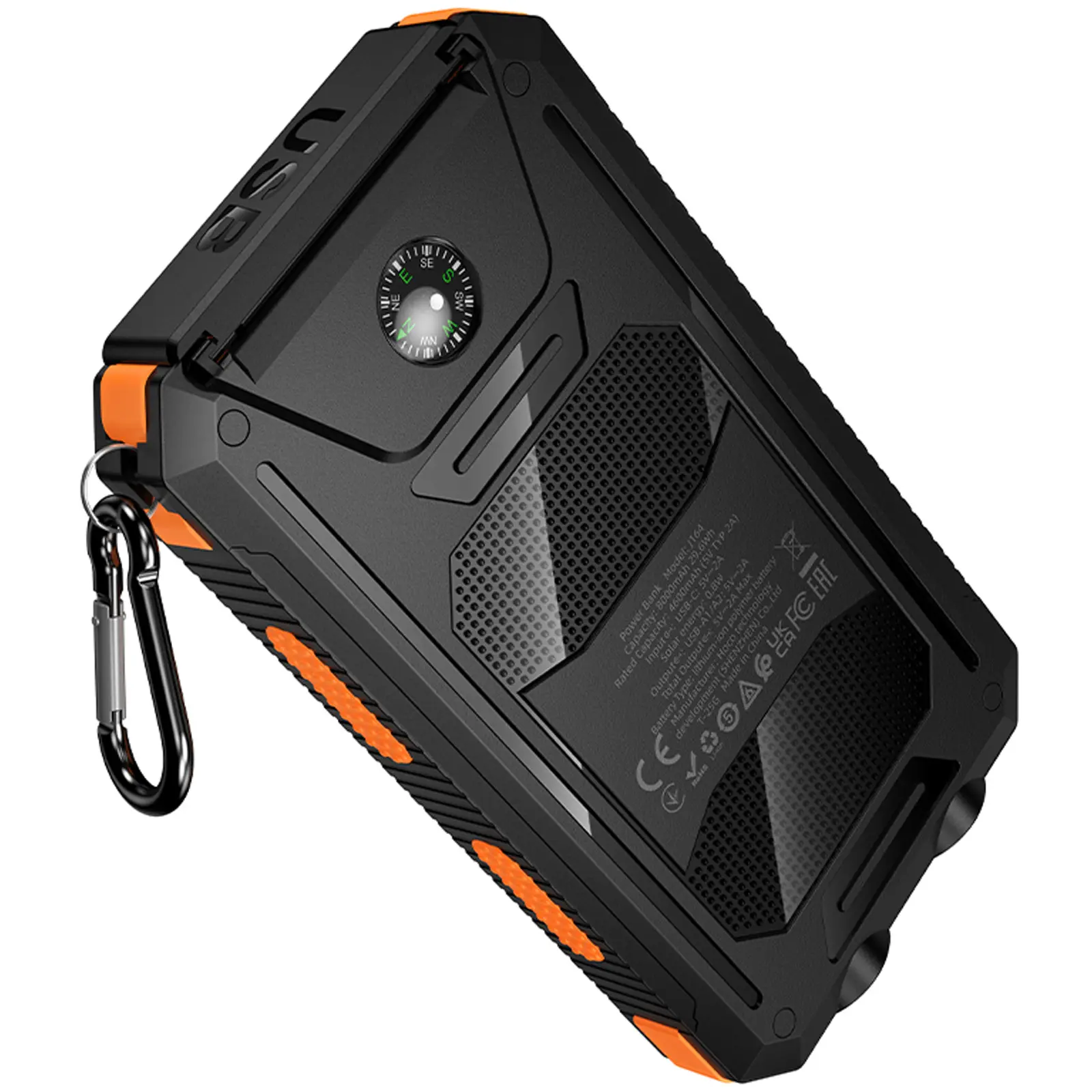Портативное ЗУ Power Bank Hoco J164 Platinum solar 10.5W with lighting 8000 mAh, Black 6, купить оптом с доставкой
