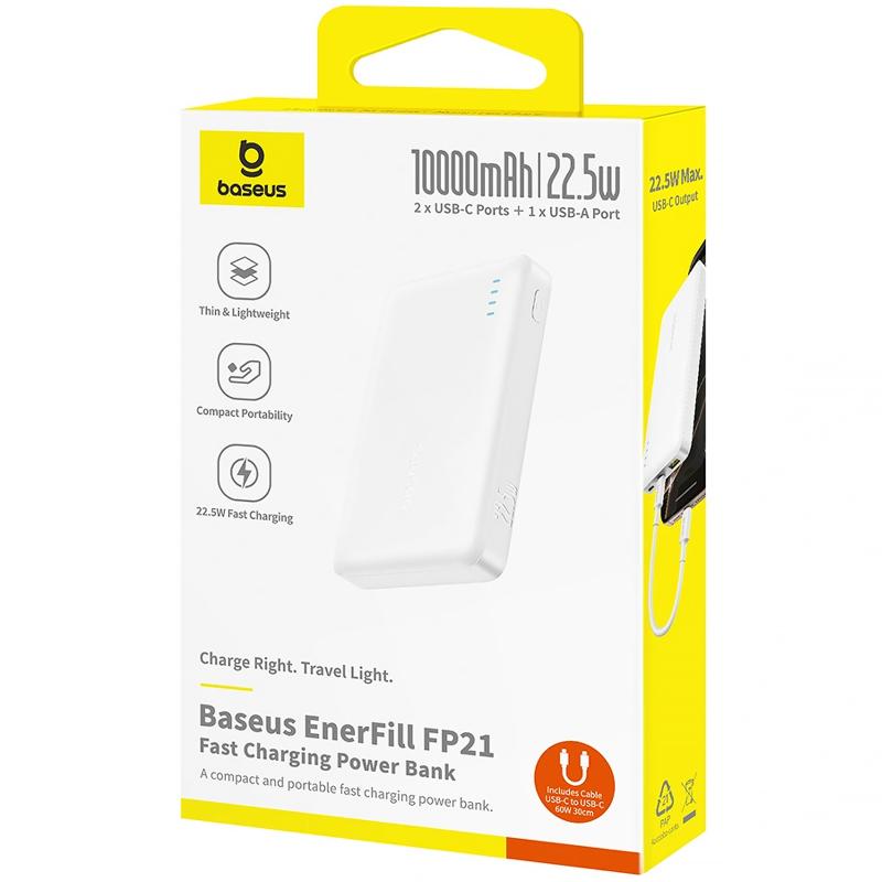 Портативний ЗП Power Bank Baseus EnerFill FP21 22.5W 10000 mAh (P1008210D213) на малюнкі №6
