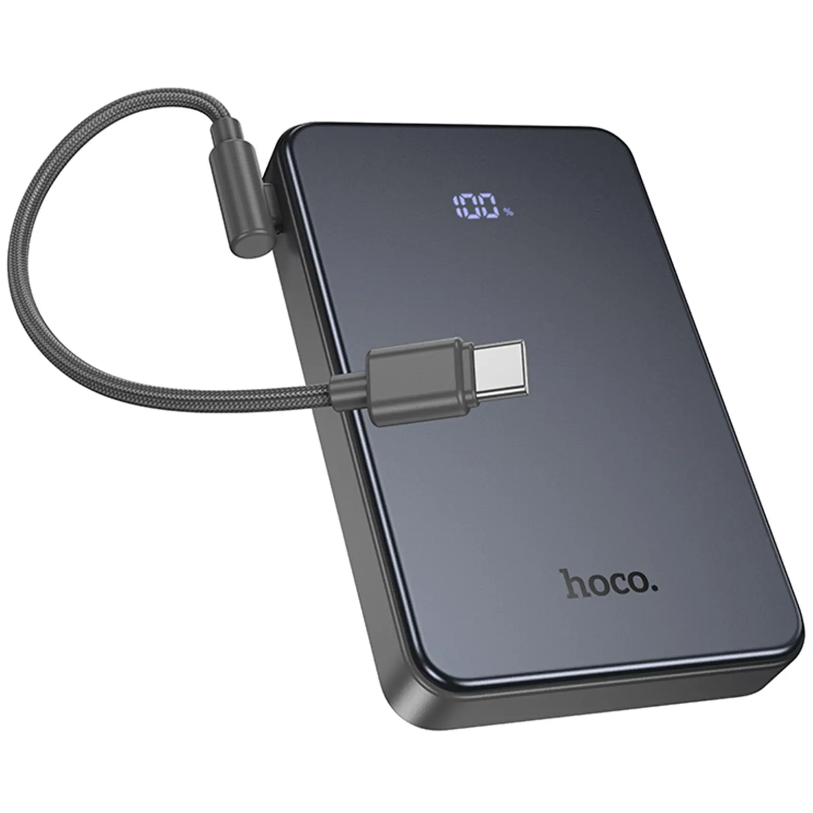 Портативное ЗУ Power Bank Hoco J170 Starlight 22.5W+PD20W with cable 10000 mAh, Metal gray 3, купить оптом с доставкой