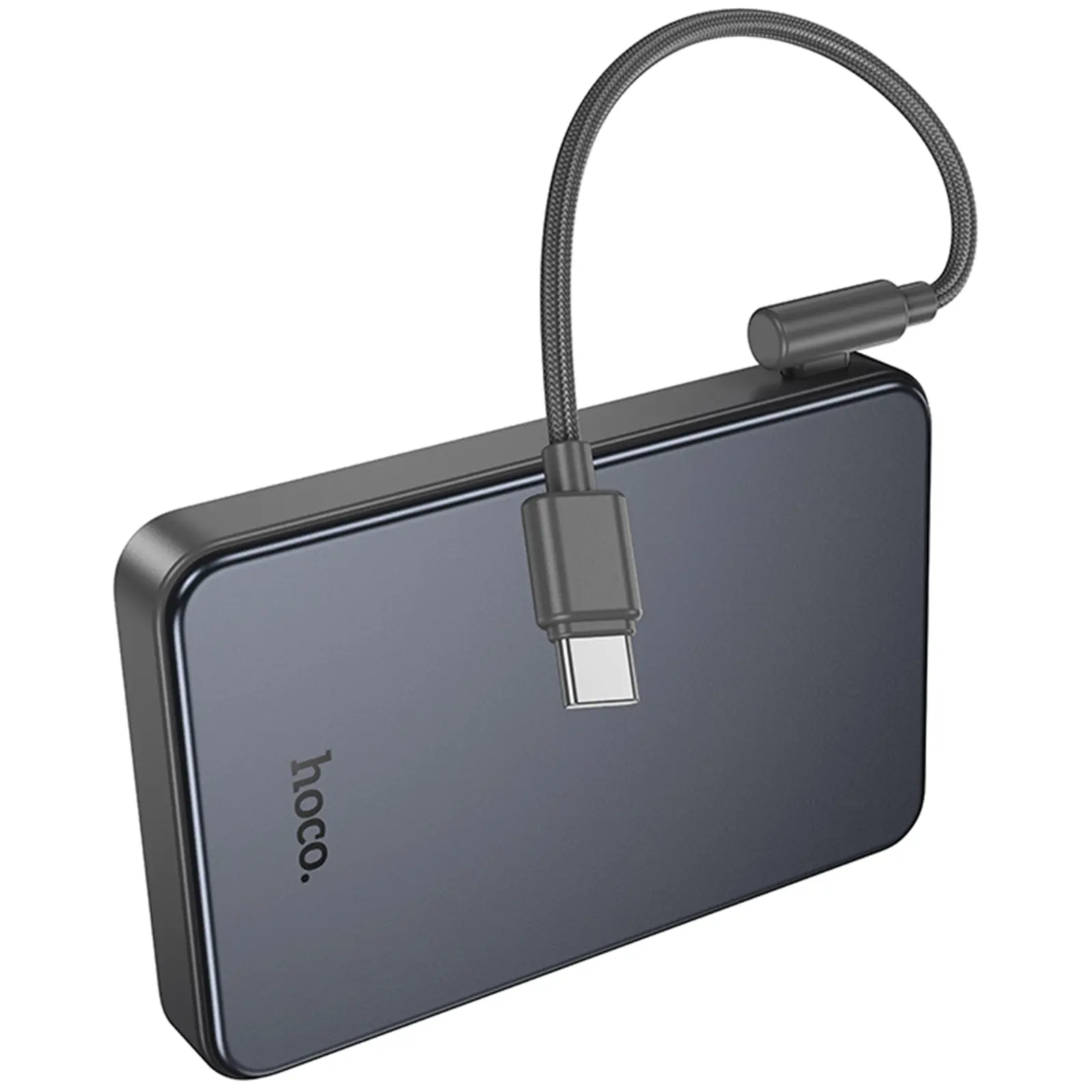 Портативное ЗУ Power Bank Hoco J170 Starlight 22.5W+PD20W with cable 10000 mAh, Metal gray 5, купить оптом с доставкой