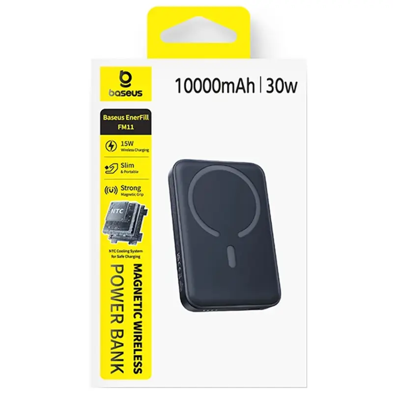 Портативное ЗУ Power Bank Baseus EnerFill FM11 30W с БЗУ 10000mAh (E00287), Cosmic Black 2, купить оптом с доставкой