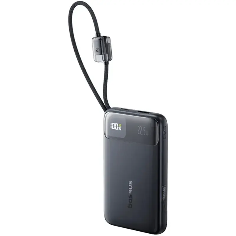 Портативное ЗУ Power Bank Baseus EnerFill FC11 PD22.5W with cable 10000 mAh (E0027R), Cosmic Black 1, купить оптом с доставкой