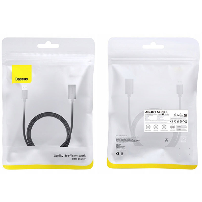 Кабель-подовжувач Baseus AirJoy Series USB3.0 Extension Cable 2m Cluster (B00631103111-03) дивитися фото №6