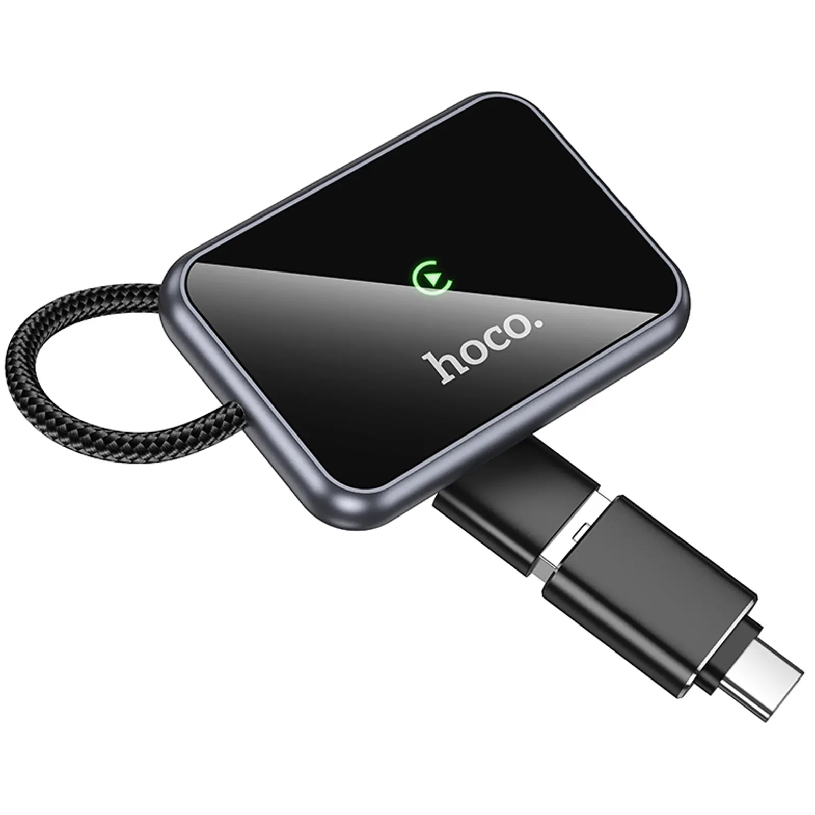 Адаптер Hoco HU1 Way car wireless CarPlay, Metal grey 2, купити оптом з доставкою