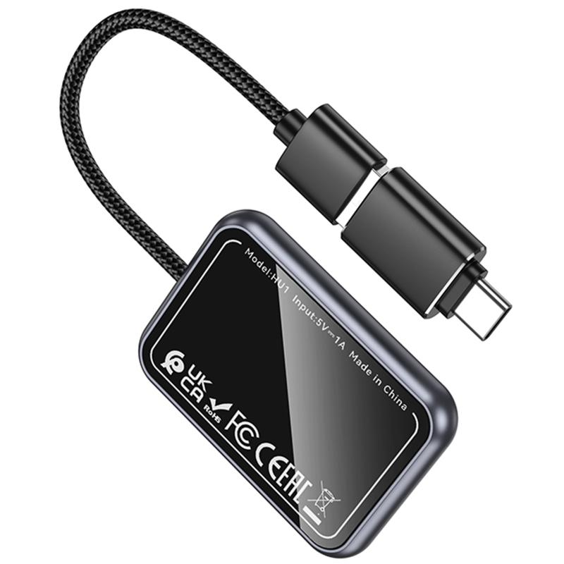 Адаптер Hoco HU1 Way car wireless CarPlay на картинке №6