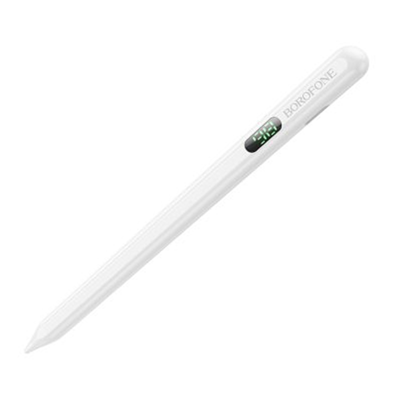 Уценка Стилус Borofone BG101 Active capacitive pen with digital display for iPad, Вскрытая упаковка / White, купить оптом с доставкой