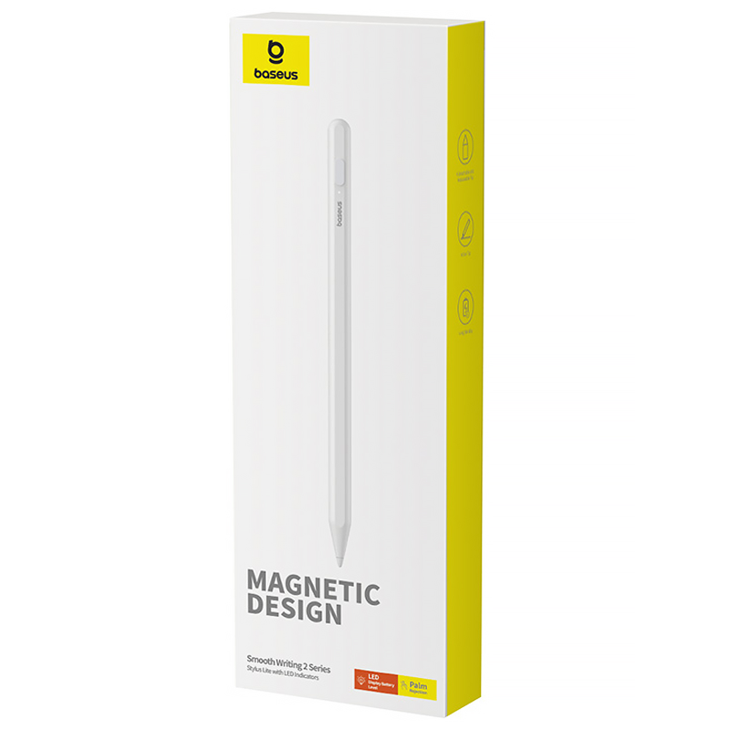 Стілус Baseus Smooth Writing Lite 2 Series with LED Indicators (P80015802213), Moon White 1, купити оптом з доставкою