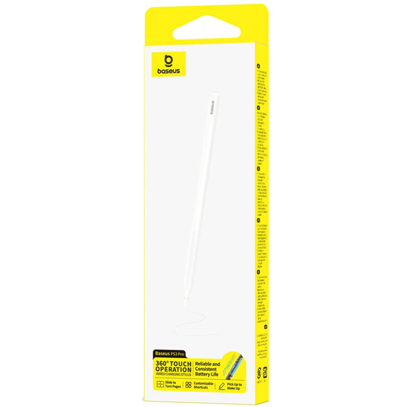 Стілус Baseus Smooth Writing PS3 Pro Touch Operation (B0004A01), Moon White 4, купити оптом з доставкою