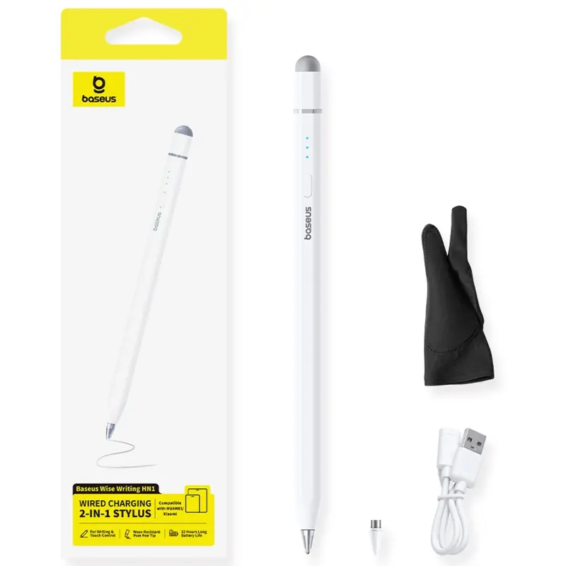Стилус Baseus HN1 Wise Writing (B0004F), Moon White 1, купить оптом с доставкой