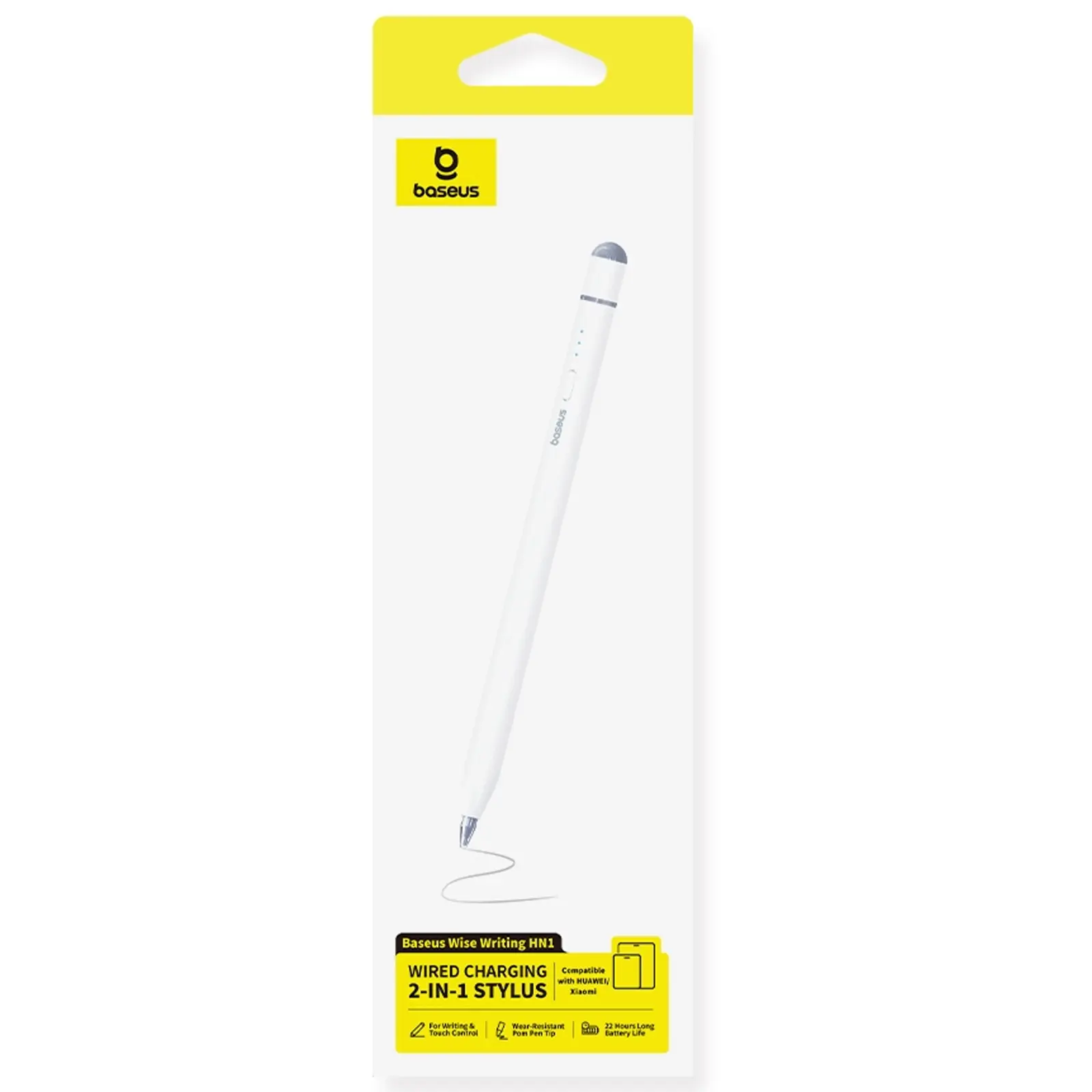 Стилус Baseus HN1 Wise Writing (B0004F), Moon White 3, купить оптом с доставкой