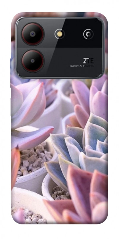 Чехол itsPrint Эхеверия 2 для ZTE Blade A54 4G, цветы, купить оптом с доставкой
