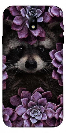 Чехол itsPrint Енот в цветах для Samsung J730 Galaxy J7 (2017)