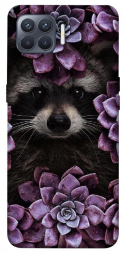 Чехол itsPrint Енот в цветах для Oppo Reno 4 Lite