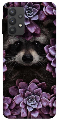 Чехол itsPrint Енот в цветах для Samsung Galaxy A32 (A325F) 4G