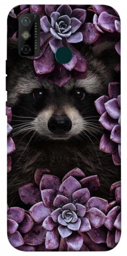 Чохол itsPrint Єнот у квітах для TECNO Spark 6 Go