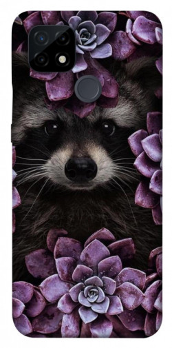 Чехол itsPrint Енот в цветах для Realme C21
