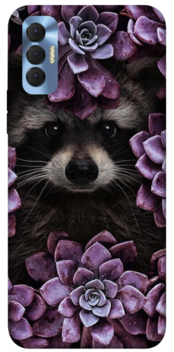 Чохол itsPrint Єнот у квітах для TECNO Spark 8P