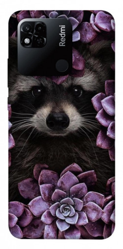 Чехол itsPrint Енот в цветах для Xiaomi Redmi 10A