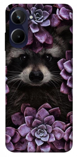 Чехол itsPrint Енот в цветах для Realme 10 4G