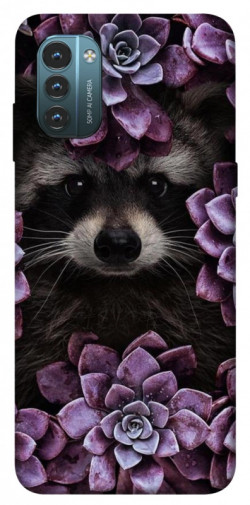 Чехол itsPrint Енот в цветах для Nokia G21