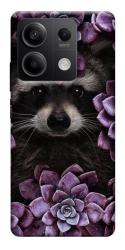 Чехол itsPrint Енот в цветах для Xiaomi Redmi Note 13 5G