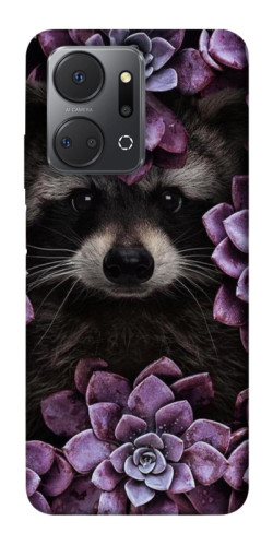 Чехол itsPrint Енот в цветах для Huawei Honor X7a