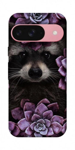 Чехол itsPrint Енот в цветах для Google Pixel 9