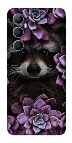 Чехол itsPrint Енот в цветах для Realme C65 4G