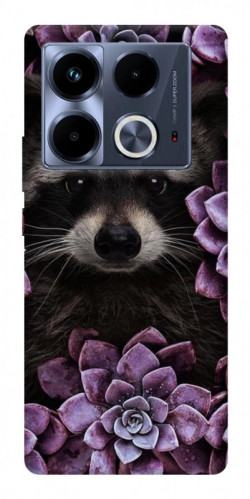 Чехол itsPrint Енот в цветах для Infinix Note 40 4G