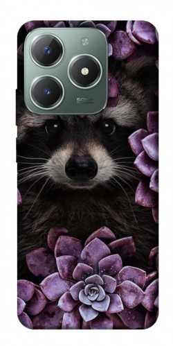 Чехол itsPrint Енот в цветах для Realme C61 4G