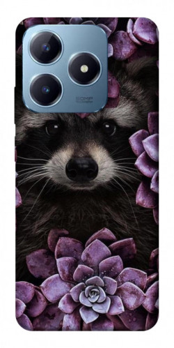 Чехол itsPrint Енот в цветах для Realme C63 4G