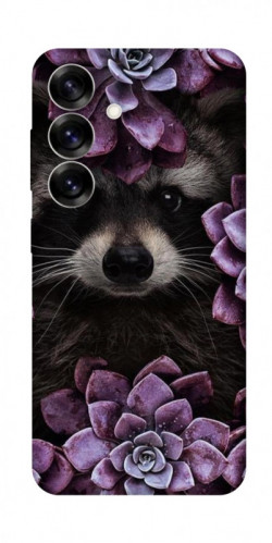Чехол itsPrint Енот в цветах для Samsung Galaxy S25